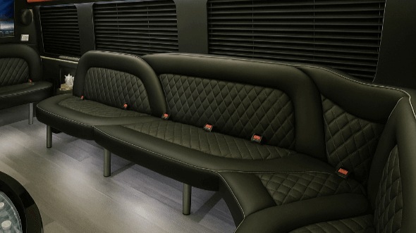 Interior of Ankeny Party Bus Company's 15 Passenger Party Bus in Ankeny