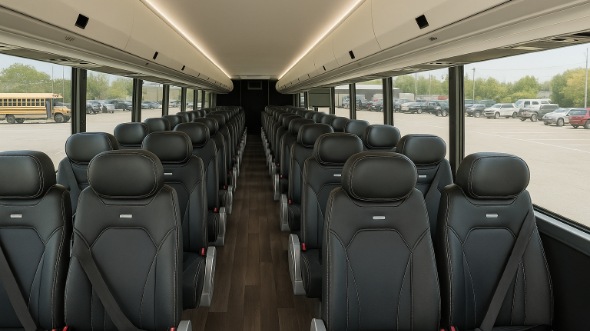Interior of Iowa Party Bus Company's 28 Passenger Minibus in Iowa
