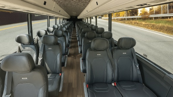 Interior of Iowa Party Bus Company's 30 Passenger Minibus in Iowa