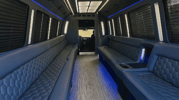 Interior of Davenport Party Bus Company's 50 Passenger Party Bus in Davenport