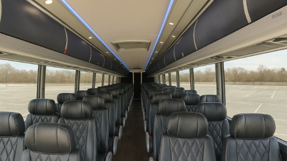 Interior of Iowa Party Bus Company's ADA Charter Bus in Iowa