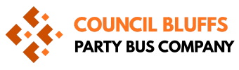 council bluffs party bus company logo