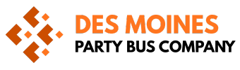 des moines party bus company logo