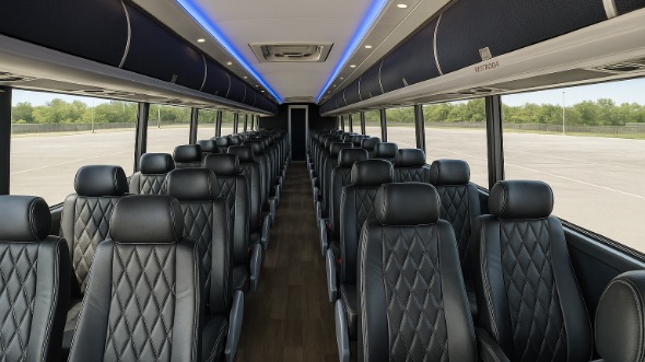iowa 54 passenger charter bus interior