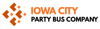 iowa city party bus company logo